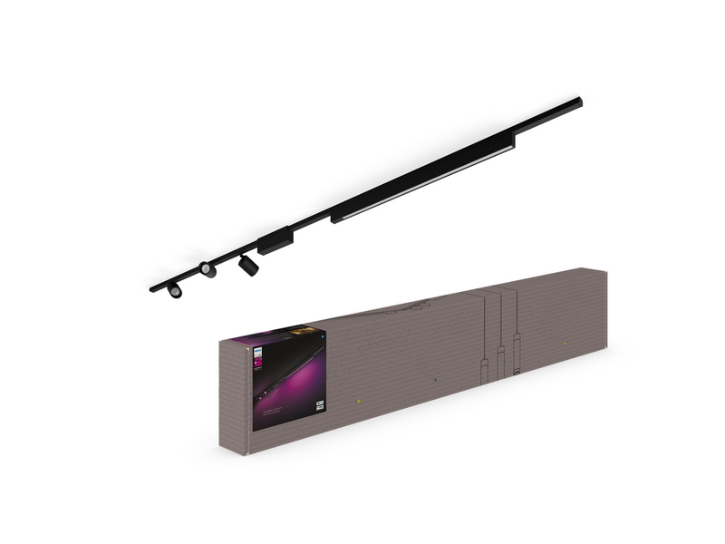 Philips Hue Perifo Ceiling Set - 3 Cylinder Spots + Lightbar - Black
