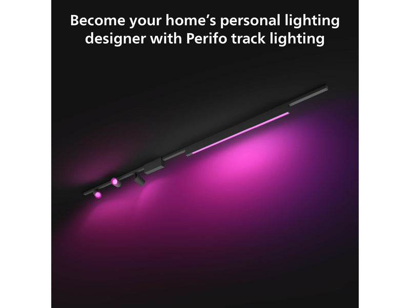 Philips Hue Perifo Ceiling Set - 3 Cylinder Spots + Lightbar - Black