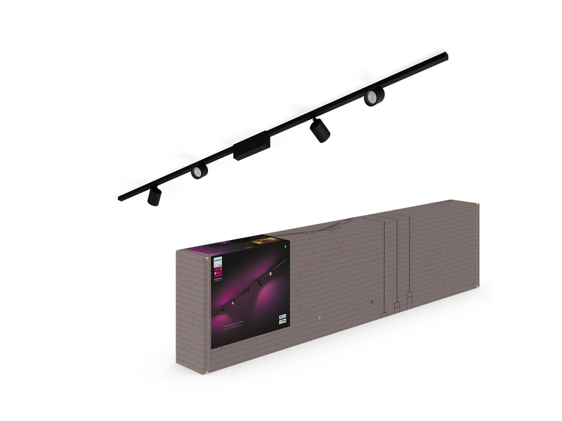 Philips Hue Perifo Ceiling Set - 4 Cylinder Spots - Black