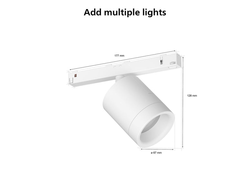 Philips Hue Perifo Cylinder Spotlight - White