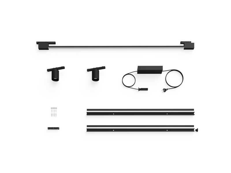 Philips Hue Perifo Wall Set - 2 Cylinder Spots + Light tube - Black