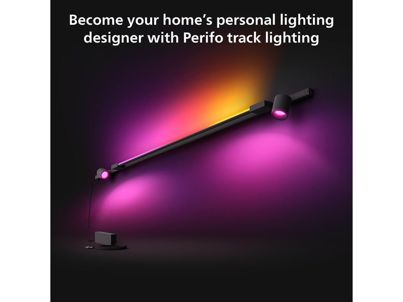 Philips Hue Perifo Wall Set - 2 Cylinder Spots + Light tube - Black