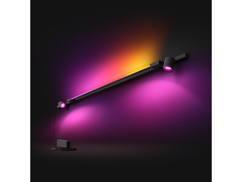 Philips Hue Perifo Wall Set - 2 Cylinder Spots + Light tube - Black