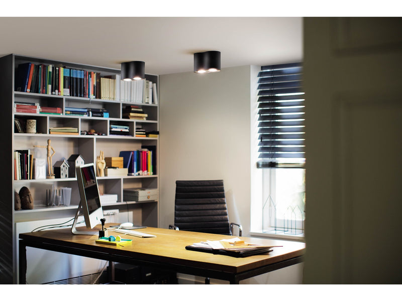 Philips Hue Pillar Double Spotlight - Black - With Dimmer Switch