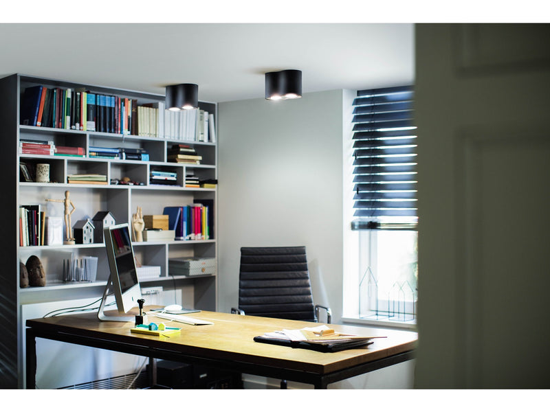 Philips Hue Pillar Double Spotlight - Black - With Dimmer Switch