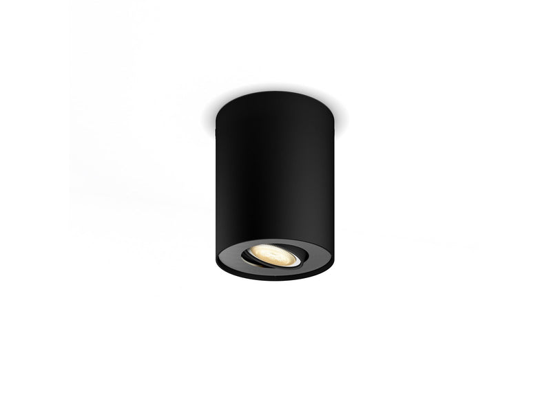 Philips Hue Pillar Single Spotlight - Black - No Dimmer Switch