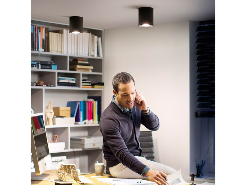 Philips Hue Pillar Single Spotlight - Black - No Dimmer Switch