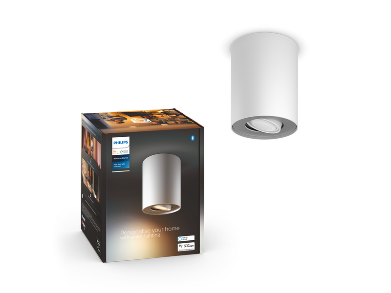 Philips Hue Pillar Single Spotlight - White - No Dimmer Switch