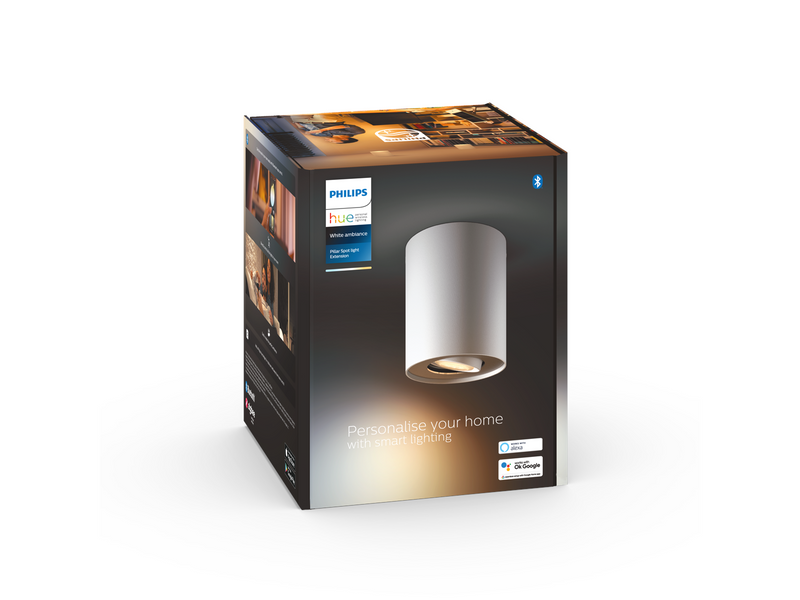 Philips Hue Pillar Single Spotlight - White - No Dimmer Switch