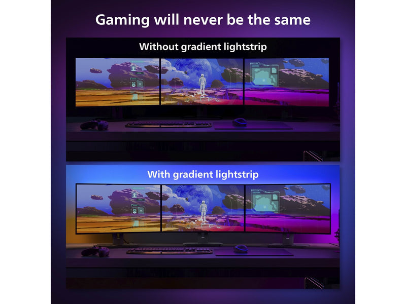 Philips Hue Play Gradient PC Lightstrip 24-27" 3-Pack