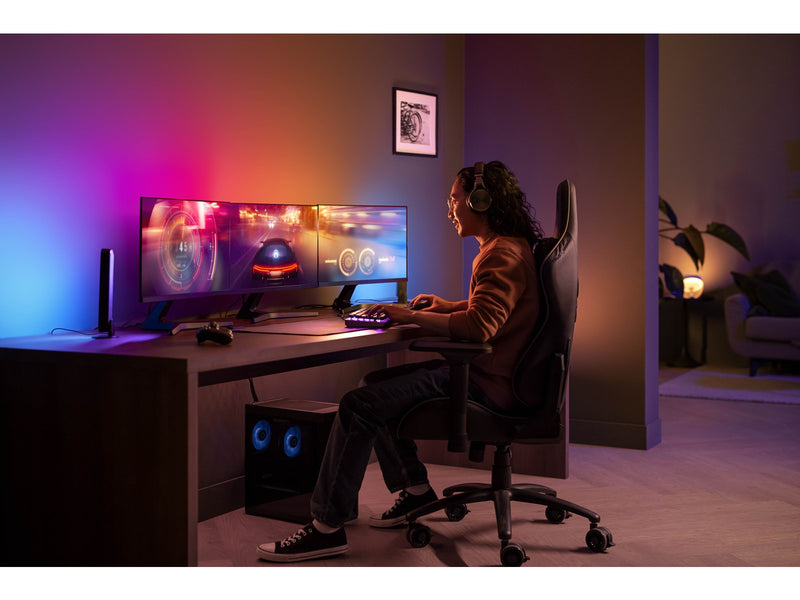 Philips Hue Play Gradient PC Lightstrip 24-27" 3-Pack + Hue Bridge