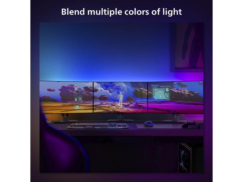 Philips Hue Play Gradient PC Lightstrip 24-27" 3-Pack + Hue Bridge