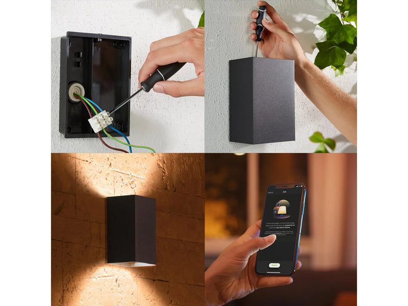 Philips Hue Resonate Outdoor Wandleuchte - Schwarz