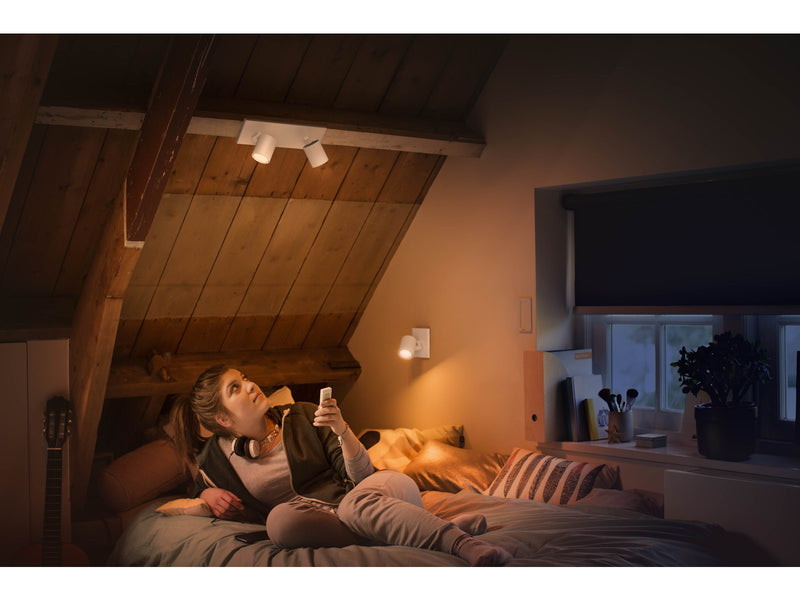 Philips Hue Runner Double Spotlight - White - With Dimmer Switch