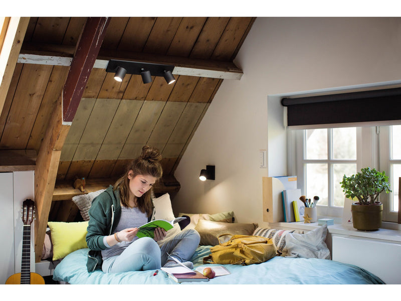 Philips Hue Runner Single Spotlight - Black - With Dimmer Switch