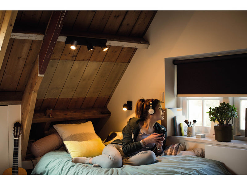 Philips Hue Runner Tripple Spotlight - Black - With Dimmer Switch