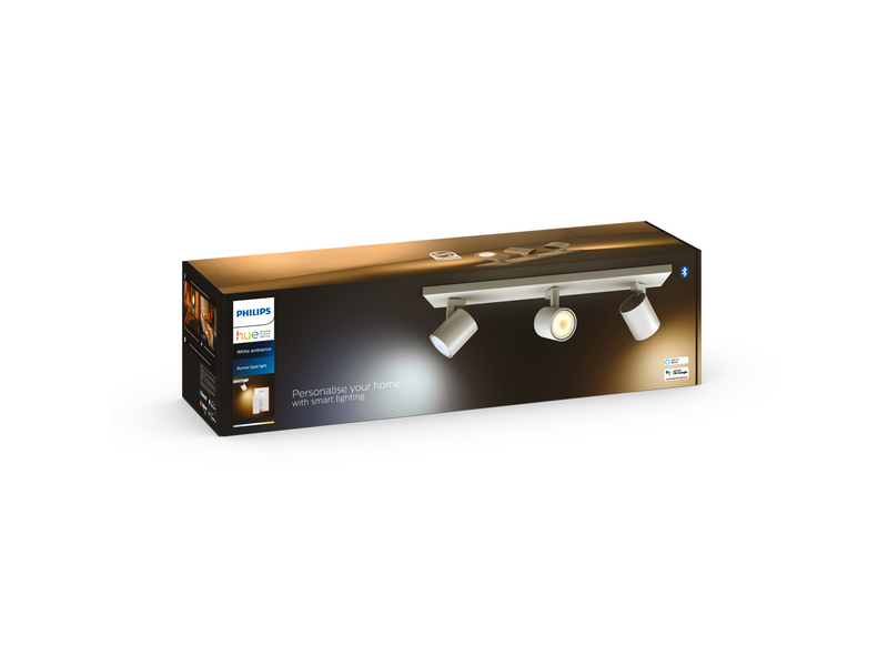Philips Hue Runner Tripple Spotlight - White - With Dimmer Switch