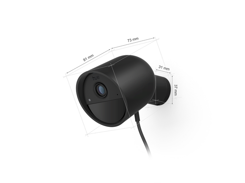 Philips Hue Secure 2K wired camera - black