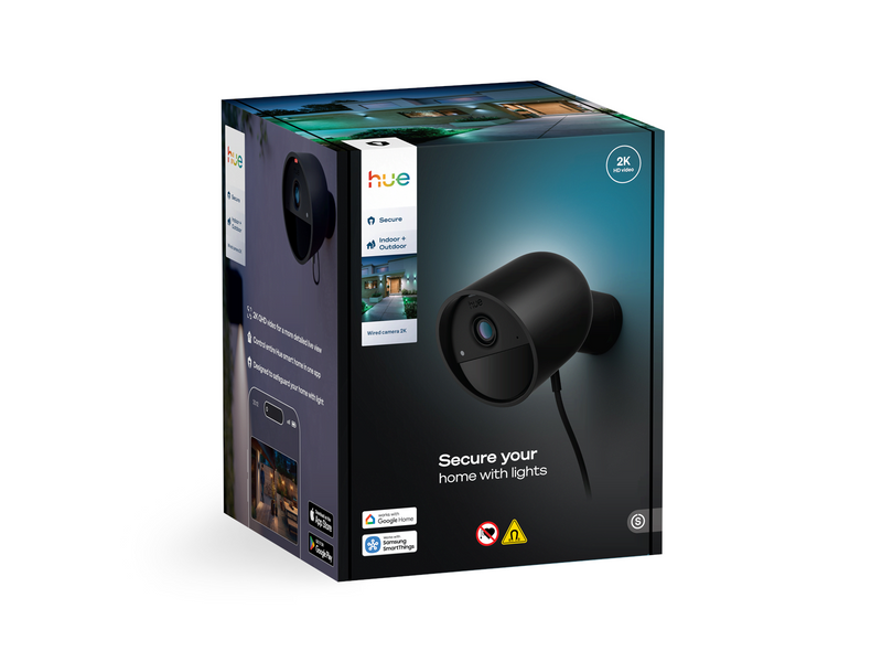 Philips Hue Secure 2K wired camera - black