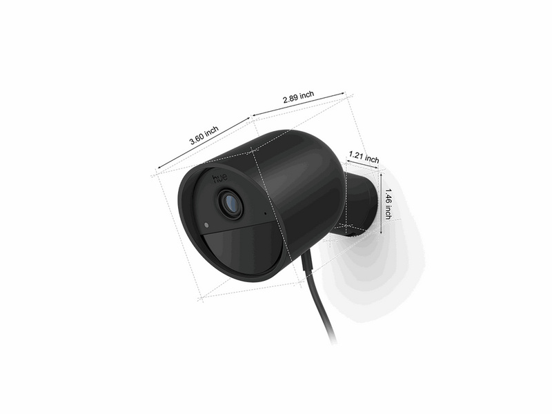 Philips Hue Secure 2K wired camera - black