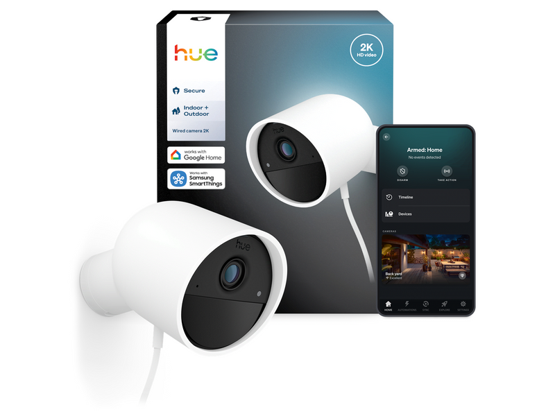 Philips Hue Secure 2K wired camera - white