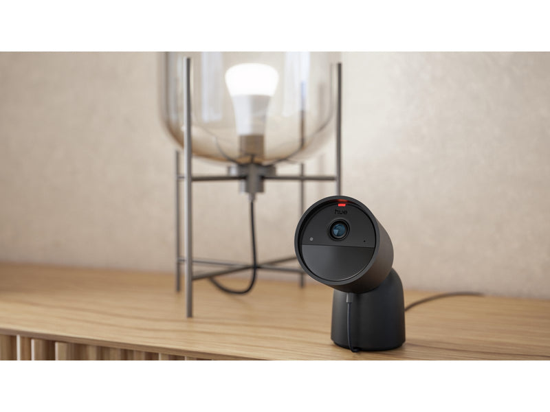 Philips Hue Secure 2K wired camera with desktop stand - black