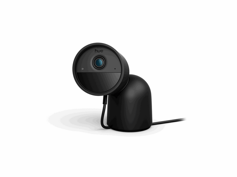 Philips Hue Secure 2K wired camera with desktop stand - black