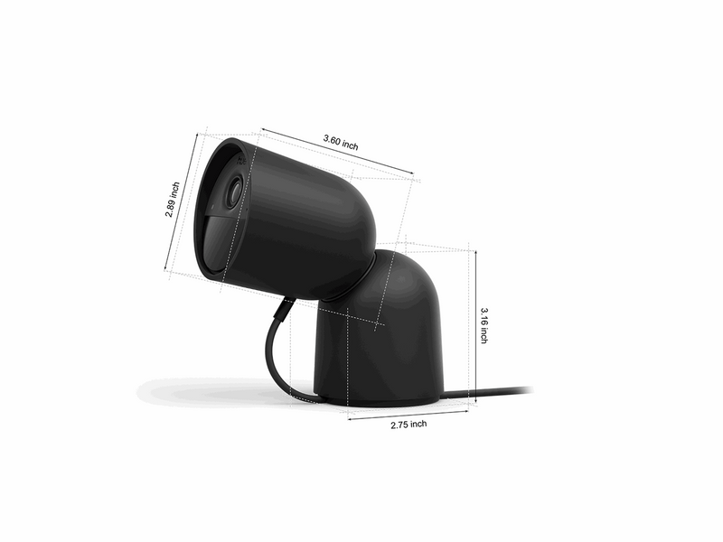 Philips Hue Secure 2K wired camera with desktop stand - black
