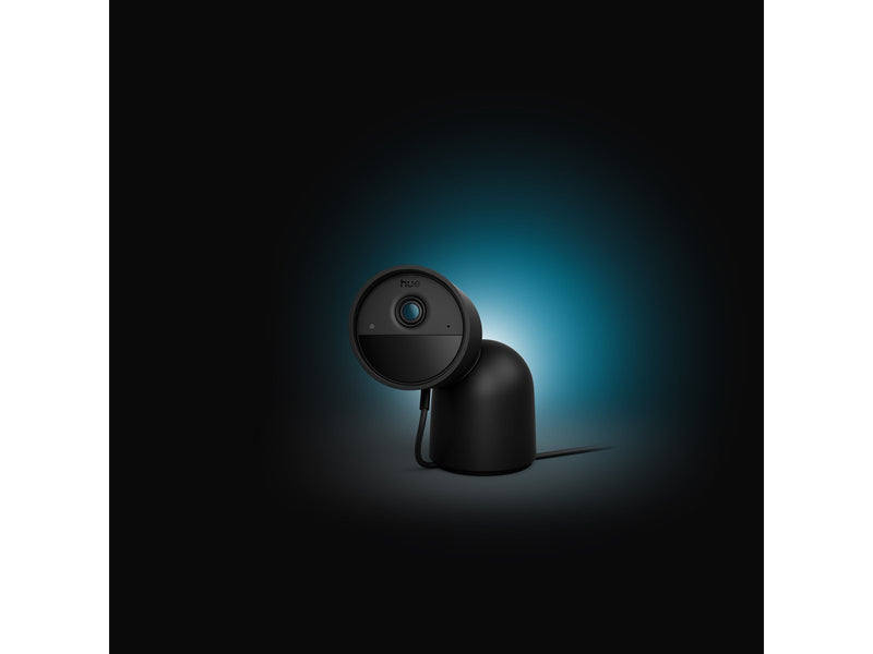 Philips Hue Secure 2K wired camera with desktop stand - black