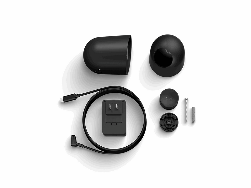 Philips Hue Secure 2K wired camera with desktop stand - black