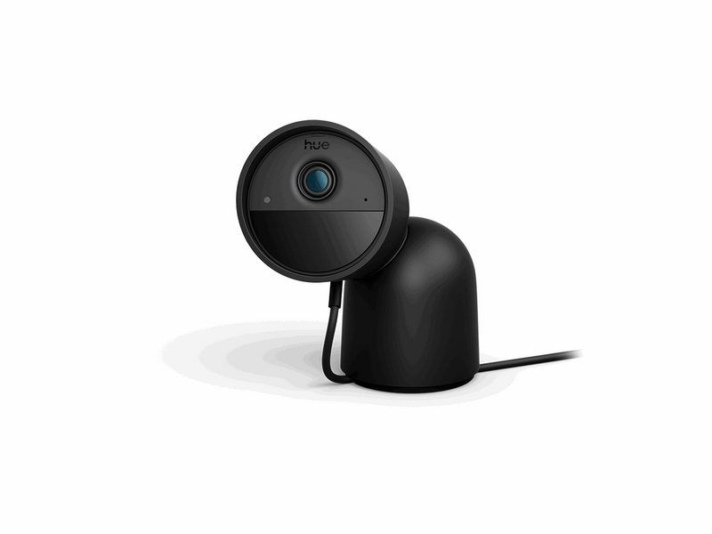 Philips Hue Secure 2K wired camera with desktop stand - black