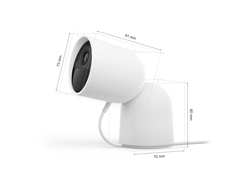 Philips Hue Secure 2K wired camera with desktop stand - white