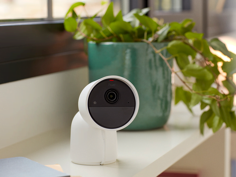 Philips Hue Secure 2K wired camera with desktop stand - white