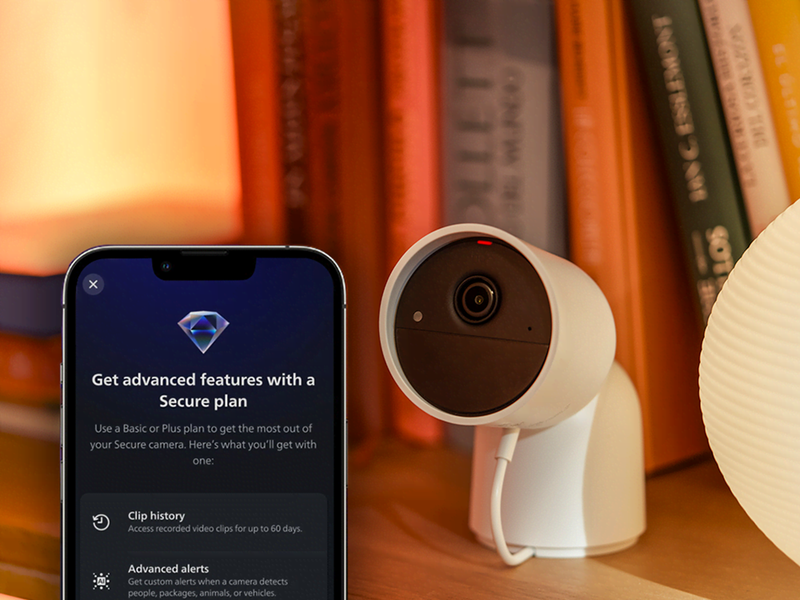 Philips Hue Secure 2K wired camera with desktop stand - white