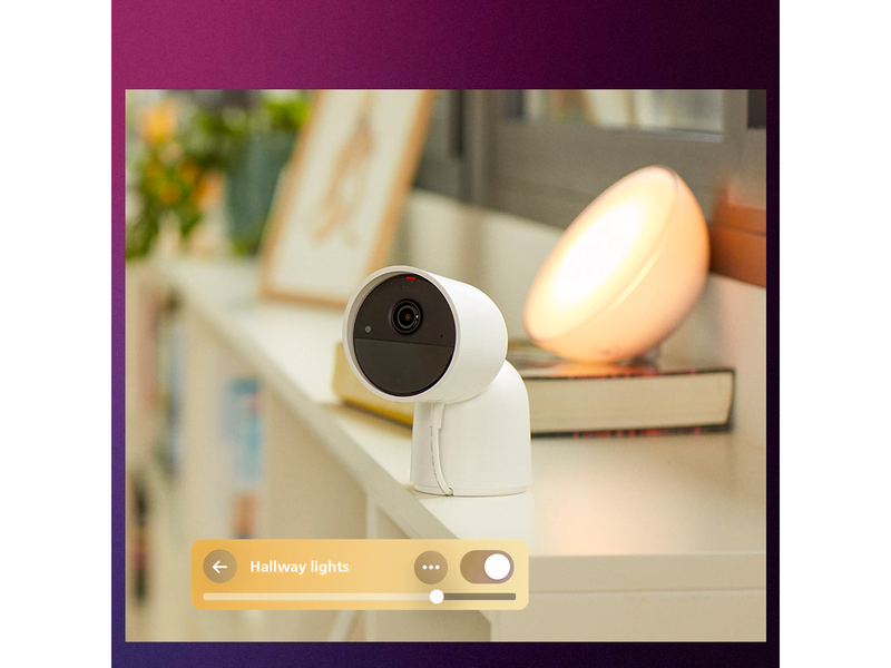 Philips Hue Secure 2K wired camera with desktop stand - white