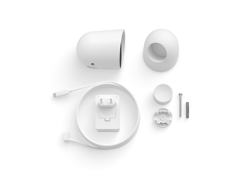 Philips Hue Secure 2K wired camera with desktop stand - white
