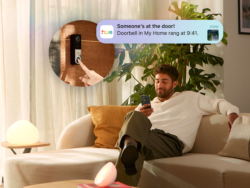 Philips Hue Secure video doorbell + Smart Chime bundle
