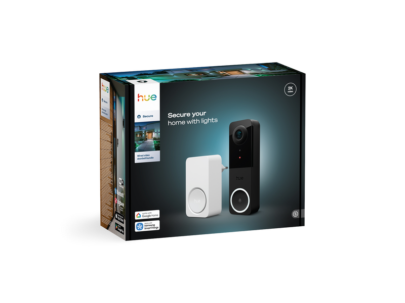 Philips Hue Secure video doorbell + Smart Chime bundle