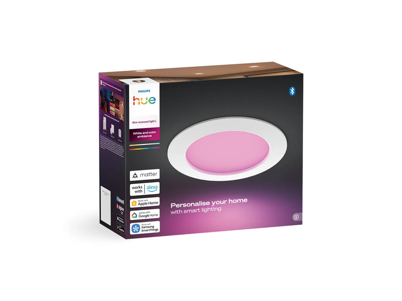 Philips Hue Slim recessed spotlight 117 mm White