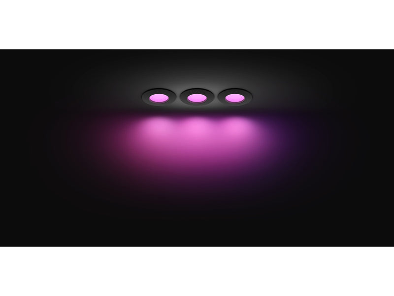 Philips Hue Slim recessed spotlight 90 mm Black - 3-pack