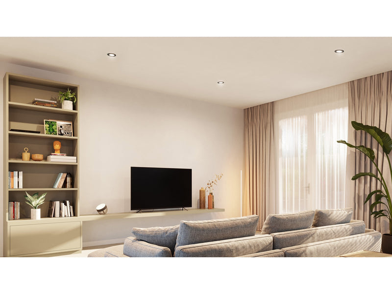Philips Hue Slim recessed spotlight 90 mm Black