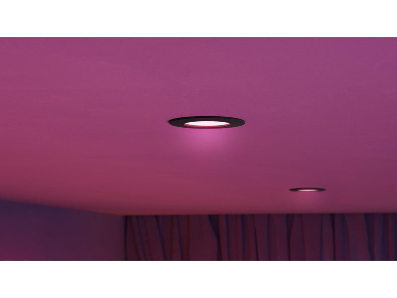 Philips Hue Slim recessed spotlight 90 mm Black