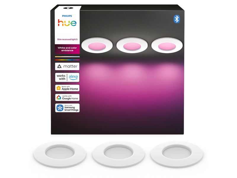 Philips Hue Slim recessed spotlight 90 mm White - 3-pack
