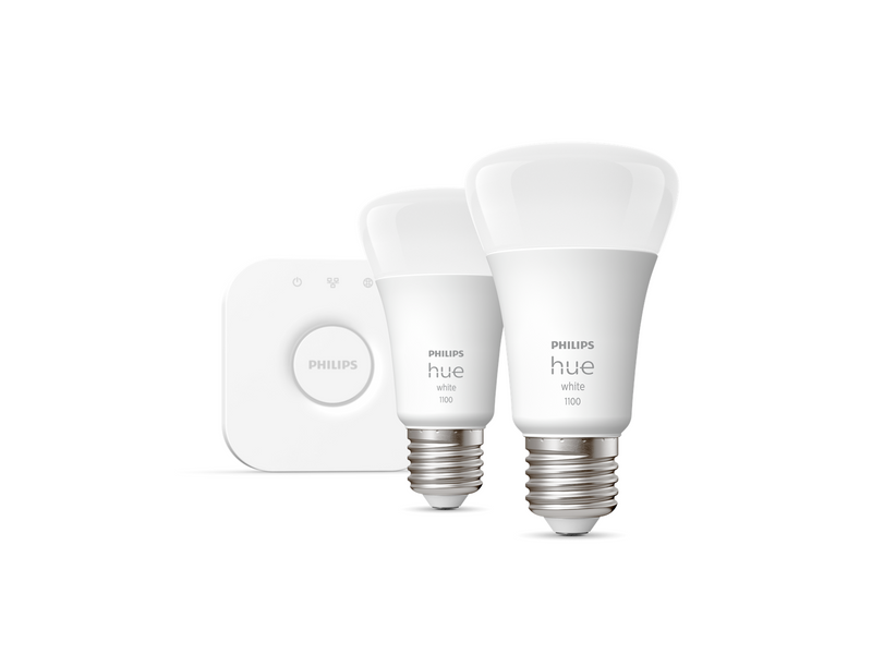 Philips Hue White A60 E27 1100 Lumen - Starter Kit With 2 Bulbs