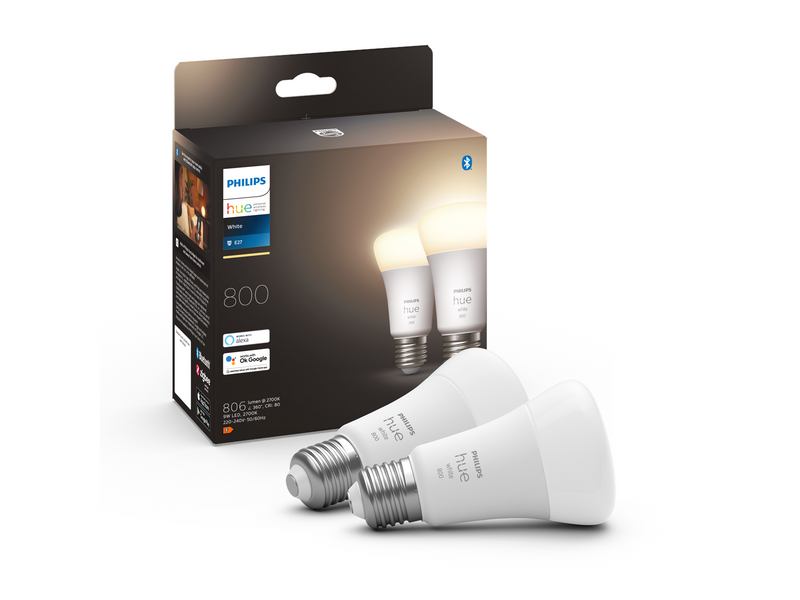 Philips Hue White A60 E27 806 Lumen - 2-Pack
