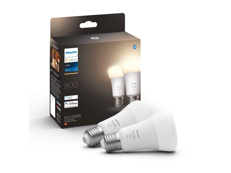 Philips Hue White A60 E27 806 Lumen - 2-Pack