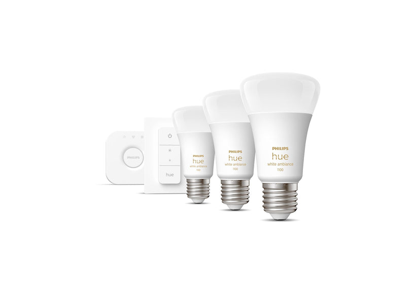 Philips Hue White Ambiance A60 E27 1100 Lumen - Starter Set mit 2 Glühbirnen