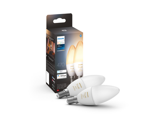 Philips Hue White Ambiance E14 B39 Candle Light - 2-pack