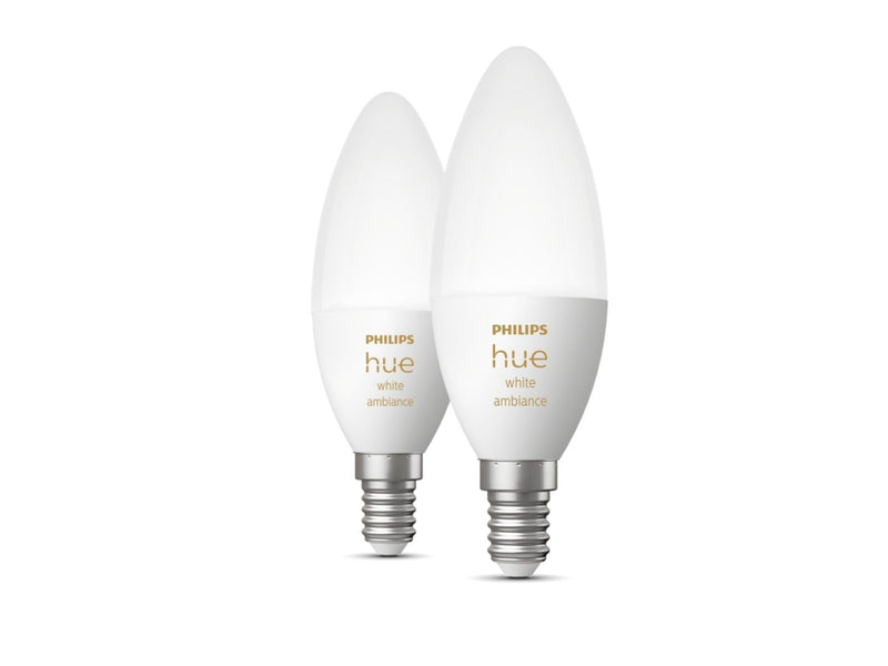 Philips Hue White Ambiance E14 B39 Candle Light - 2-pack