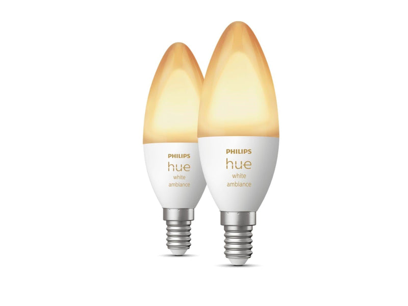 Philips Hue White Ambiance E14 B39 Candle Light - 2-pack